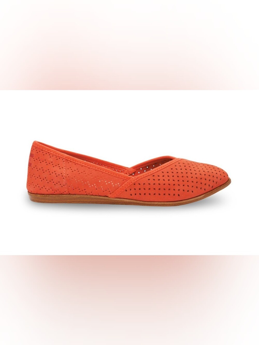 Toms Orange Perforated  Flat